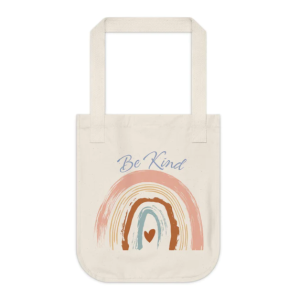 “Be Kind” Organic Canvas Tote Bag