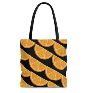 Classic Tote Bag with Orange print